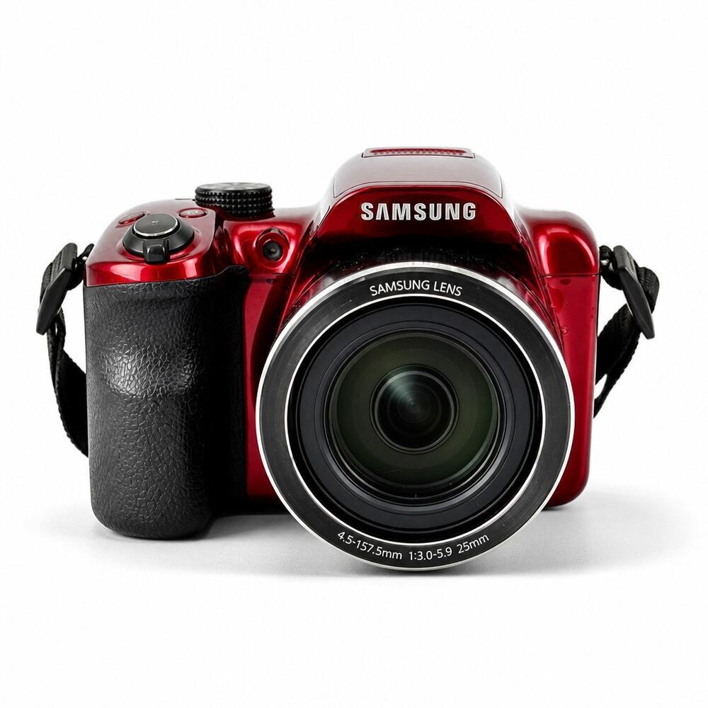 Samsung WB1100F 16.4MP Digital Camera 35x Optical Zoom Wi-Fi NFC Red
